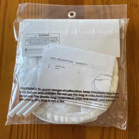 NWT Room Essentials Pop-Up Hamper White Mesh and Moisture Proof Heavy Duty Folds - Picture 2 of 2